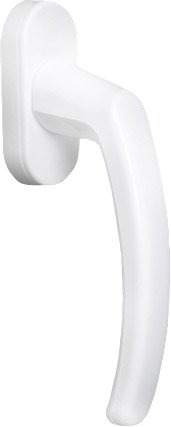 Primo-Befestigungstechnik GmbH RAL9016 Poignée de fenêtre en plastique Blanc Carré de 38 mm de long Avec 2 vis à tête fraisée à empreinte cruciforme