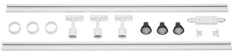 SLV 1-Phase HIGH-Voltage Set/Spotlight, LED spot, Ceiling spot, Ceiling Light, Track System, Interior Lighting / GU10 12.9W White