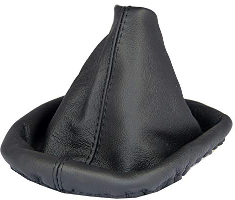 Funda palanca de cambios compatible para BMW e46 Serie 3 1998-2007 - negro - de cuero auténtico - de marchas - para transmisión manual - (A0015)