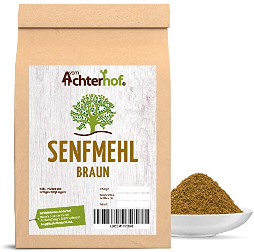 1.000 g Senfmehl braun/schwarz - Senfsaat braun vermahlen -Senfkörner braun vermahlen- ideal um Senf selbst herzustellen natürlich vom-Achterhof