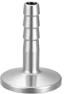 sourcing map 304 Stainless Steel KF10 Flange to 8mm Rubber Hose Barb Adapter for Vacuum