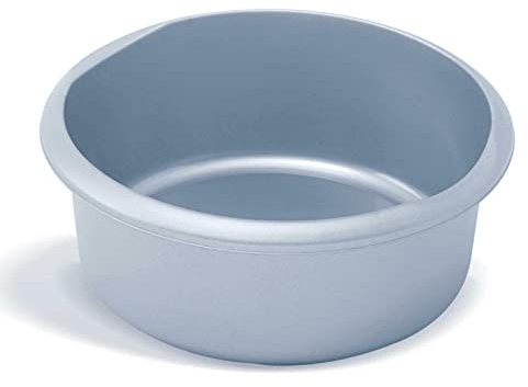 Addis 518458 Eco Made from 100% Plastic Round Washing Up Bowl, 7.7 Litre, Recycled Light Grey, 34 x 34 x 13cm