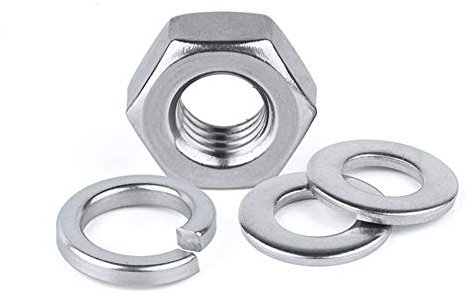 YIJIAN M20 M22 M24 M27 M30 304 Edelstahl Sechskantschraube Nut Flache runde Scheibe Feder Runde Unterlegscheiben (Size : M24 1set)