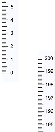 sourcing map Adhesive Backed Tape Measure 200cm Vertical Read Measuring Tape Stick on Workbench Ruler (White)