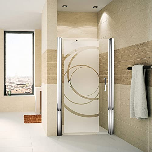 Ambiance Sticker Sichtschutzfolie für Fenster – Selbstklebende Sichtschutzaufkleber für Glas und Duschtür | Designkurven - H120 x L45 cm