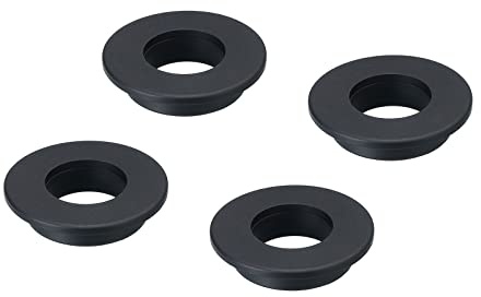 sourcing map 4Pcs T Shape Rubber Grommet Mount Dia 30mm ID 20mm H 10mm Seal Protection Hole Plugs for Cable Pipe Black