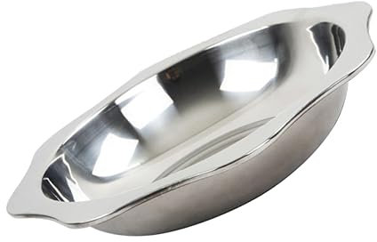 Zerodeko Multifunctional Dinner Plate Seafood Container Easy Clean Stainless Steel Platter for Indoor Outdoor