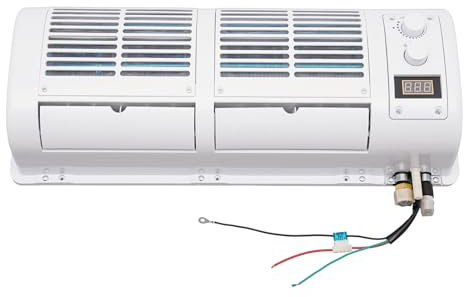 Auto Klimaanlagen Set Wandmontiertes Auto-Verdampfer Wandklimageräte Ventilator mit LCD-Display Auto-Klimaanlage für Caravan Truck Wohnmobile Luftkühler 80W