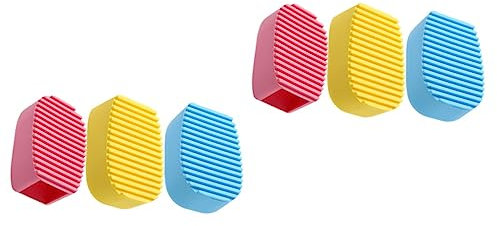 TOKIDNY 6pièces Brosse De Lavage Silicone Mini Planche à Laver Portable pour Vêtements Nettoyage des Taches Rose Bleu Jaune