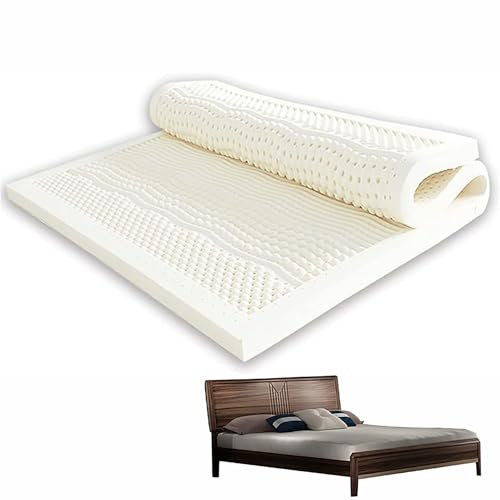 Latex Matratze 140×180cm(55×71inch), 100% Natur Latexmatratze Kompression und Keine Verformung, Entlastet Druck Naturlatexmatratze für Studentenwohnheim, Hotel