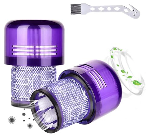 Filter for Dyson V11,2 Pack Replacement Filters Cordless Vacuum Cleaner | Compatible with V11 Animal/Absolute/Torque Drive/Fluffy/Complete Pro V15 Detect SV14Part # DY-970013-02