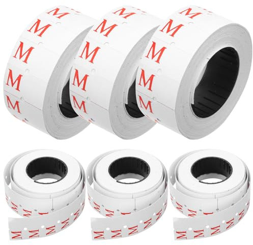 Operitacx Kleidungsetiketten 500 Größenaufkleber Pro Rolle M-größen-tab für T-shirt Geschäftsbedarf
