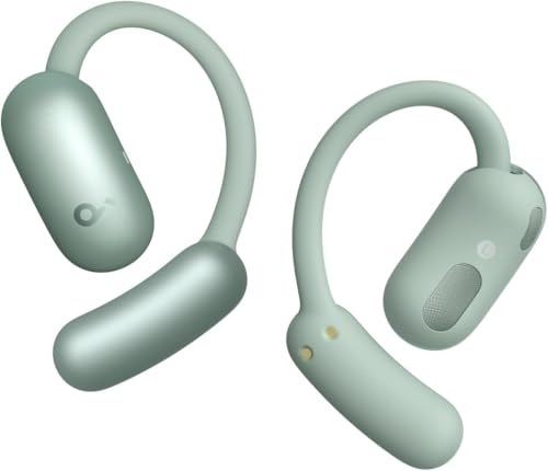 soundcore AeroFit 2 by Anker, Open-Ear Headphones, Adjustable Ear Hooks, Snug Fit, Rich Bass, Hi-Res Wireless Audio, 42H Play, Bluetooth 5.4, Wireless Charging, IP55, AI Clear Calls (Renewed) (Green)