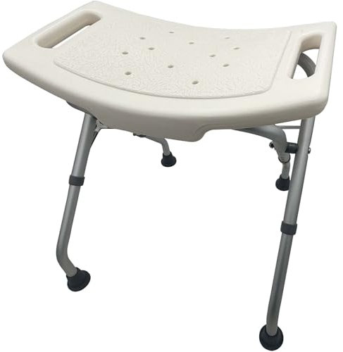 Duschhocker | höhenverstellbarer Duschstuhl 47-51cm | klappbar & platzsparend | Rutschfester Duschsitz | Senioren Badhocker | werkzeuglose Montage | Duschhilfe für mehr Sicherheit