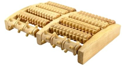 PACKOVE Holz Fußmassagegerät mit 5-nagel Rollen zur Fußreflexmassage für Zuhause zur Entspannung und Stressabbau aus Natürlichem Holz