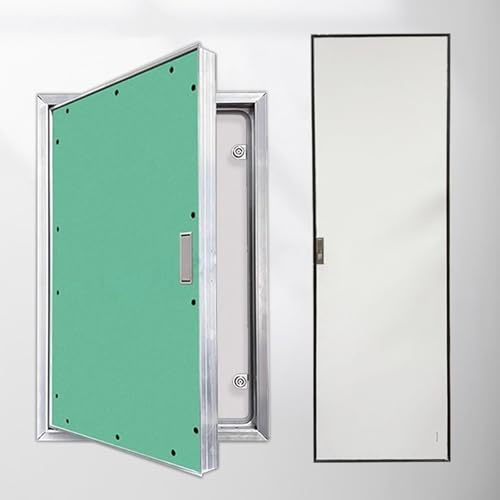 Sportello di accesso a parete per cartongesso, ispezione in metallo a filo muro, porta nascosta per cavi idraulici per casa e hotel(Silver,WxH40x70cm/15.7x27.5in)