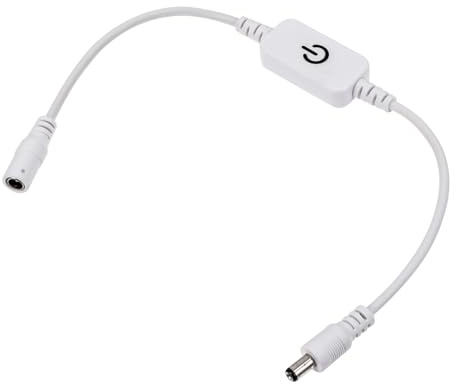 HONITANO Interruptor Táctil Regulador Luz LED Controlador Duradero con Atenuador para Tiras LED Fácil Instalación sin Corte para Decoración Fiestas y Jardines