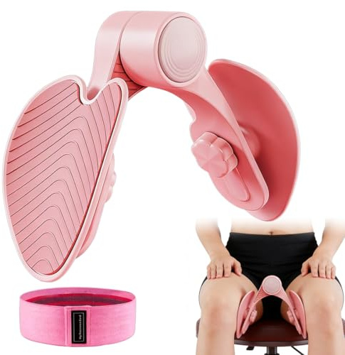 Oberschenkeltrainer, Beckenbodentrainer für Frauen, Beckenboden Trainingsgerät für Frauen, Oberschenkeltrainer Beckenbodentrainer Beintrainer, Beckenboden Trainer Für Hüfttraining, Armtraining (Rosa)