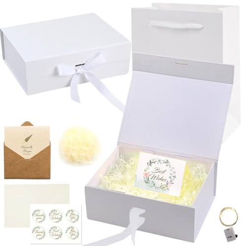 Magnética Caja de Regalo de Cartón,Caja de Regalos Premium 32.5x23x10.5 cm,Cajas de Regalo con Tapas,Caja Regalo Cumpleaños,para Boda Cumpleaños Navidad Presente Embalaje