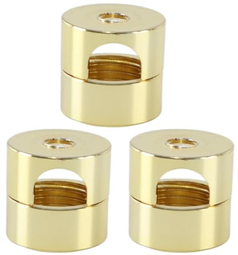 Gutol 3 PCS Gold Metal Cable Holders,Cable Clips with Screw, Electroplated Aluminum Wire Buckle for Cables Management