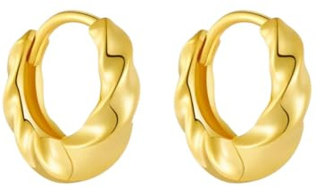 New 2026 100% 925 Sterling Silver 9mm Irregular Earring Geometric Folds Luxury Hoops Fine Jewelry Perfect For Gift For Special Occasions