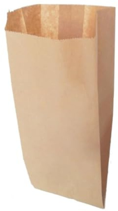 Sacchetti di Carta kraft bianca o naturale per alimenti, varie misure e pezzatture buste bustine per bar attività alimentari paste portattutto (77 sacchetti naturale 25x50 cm)