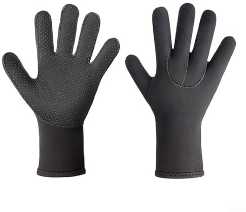 Guantes de neopreno de 3 mm con construcción suave agradable a la piel para esnórquel, buceo, surf, natación, kayak, vela, remo, esquí acuático, vadeo (S)