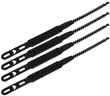 JUMPLAWN Cadenas Antideslizantes de Nylon Fácil Instalación y Alto Rendimiento Antideslizante 4 Piezas para Neumáticos de Motocicleta para y