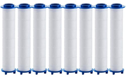 CALLARON Filtre de Douchette en Coton PP 8 Pièces pour Adoucisseur d'eau, Remplacement Pratique et Séchage Rapide, pour Usage Professionnel et Domestique