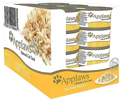 Applaws Premium Natural Katzenfutter Nass, Huhn in Brühe 70g Dose (Packung 24x70g)