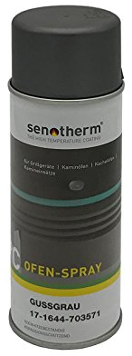 Senotherm Ofen-Spray, Gussgrau, für Backofen, hitzebeständig, Lackier-Spray