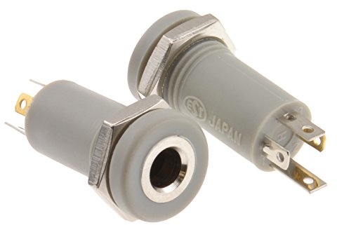 3,5 mm Klinkenstecker 4 Polig Löten Panel Montage Anschluss AV Adapter [2 Stück]