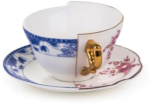SELETTI Tasse à thé avec Soucoupe en Porcelaine Hybrid-Zenobia