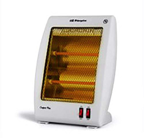 Orbegozo BP 5000 – Estufa de cuarzo con 2 niveles de potencia (400 W y 800 W), doble barra de cuarzo y diseño en color blanco