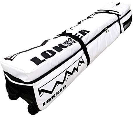 LOKKER Twin Compartment Wheelie Snowboard Bag - Holds skis & Snowboards