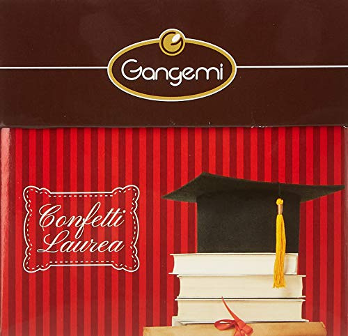 Gangemi Laurea Vassoio Confetti Cioccomandorla Confetti rosso laurea confezionati singolarmente - 500 g