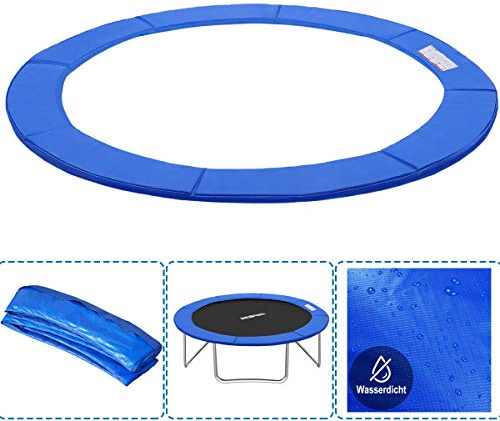 AufuN Trampolin Kantenschutz PVC Trampolin Kantenschutz 244/305/366cm, UV-Beständigkeit Reißfest, 30cm Breite mit Blau/Mehrfarbig