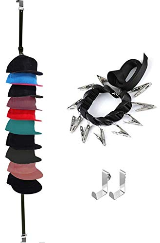 SALICEHB Baseball Cap Hat Rack Halter Rack für Home Storage Organizer Tür Kleiderschrank Haken Double Ball Nylon Cap Holder Rack EIN Set