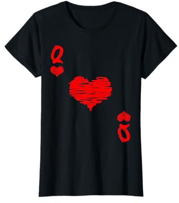 Herz Dame Kostüm Karneval Frauen Der Herzen Valentinstag T-Shirt