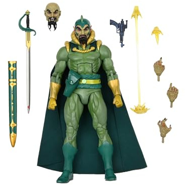NECA King Features 17,8 cm große Actionfigur - Original Superhelden Flash Gordon Serie Ming The Merciless