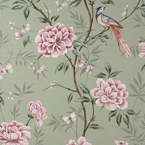 CROWN M1724 UK AKINA Floral SAGE, Green
