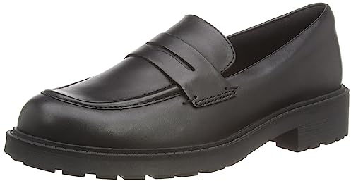 Clarks Damen Orinoco2 Penny Loafer, Black Leather, 41 EU