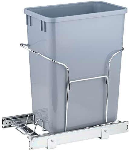 VEVOR Pattumiera Estensibile da Cucina Bidone Singolo Capienza 29 L, Pattumiera da Cucina Sottopiano Guida, Maniglia Kit Montaggio su Porta, Pattumiera per Riciclaggio Rifiuti da Cucina Sottolavello