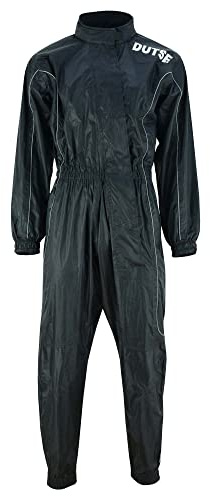 JACKET4U Full Body Waterproof Rain Suit Lightweight Windproof One Piece Overall Water Resistance Waterproof Suit Taffeta PU Coated Rainwear For Men And Women (2XL)