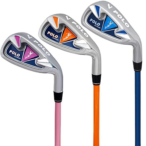 Hierros para palos de golf #7 para niños – Hierros de golf junior para niños y niñas (para 3-5 años, azul)