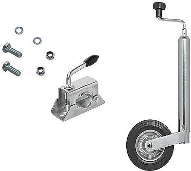 Generisch Stützrad + Halter Ø48mm geeignet für Humbaur - Böckmann - Pongratz - Stema