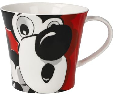 Goebel Taza de café y té con diseño de ratón, color rojo