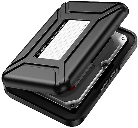 TNSRAY Étui pour Disque Dur de 3,5 Pouces, Boîtier de Protection Antichoc et Pare-poussière,Étui de Stockage, Housse pour Disque Dur de 3,5 Pouces,Dur étanche à la poussière/Antichoc Sac de Protection
