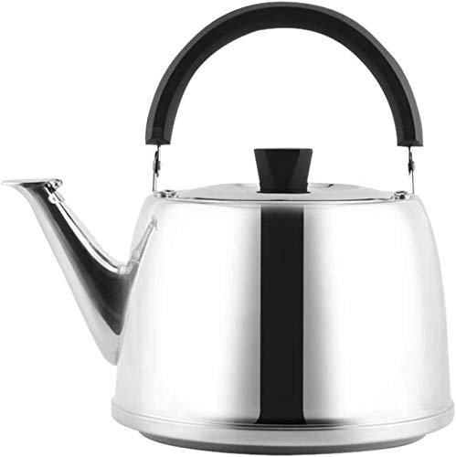 Utensilios de cocina, tetera para cocina de inducción, gran capacidad, 5 litros, hervidor de Gas, acero inoxidable 304, silbato grueso, pesa rusa DF