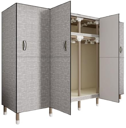 LAMEDOAT Kleiderschrank mit Tür, tragbarer Kleiderschrank, Regale, Kleiderständer für Schlafzimmer, Aufbewahrungsschrank, platzsparender Kleiderschrank